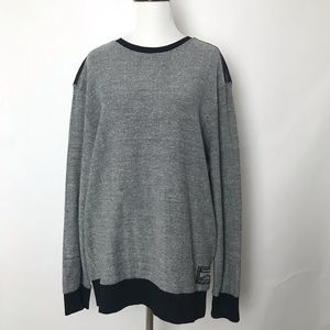 🎁 Broken Threads Black White Round Neck Size Large Men’s sweater NWOT